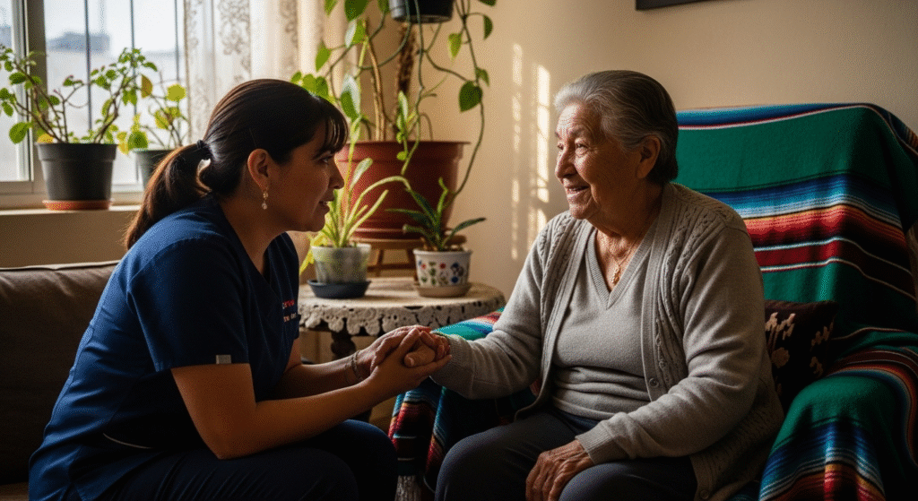 Palabra clave SEO sugerida: "Guía emocional para acompañar a adultos mayores" Justificación: - Compuesta por 6 palabras, esta keyword long tail es clara, específica y perfectamente adecuada para SEO. - Se alinea directamente con la categoría de Cuidados Paliativos y Acompañamiento, abordando uno de los pilares fundamentales en la atención geriátrica: el acompañamiento emocional que brindan cuidadores, familiares o profesionales en etapas avanzadas de vida o situaciones sensibles. - Utiliza vocabulario completamente nuevo que no se encuentra en las palabras clave previamente listadas, tales como: “guía emocional”, “acompañar”, y la combinación estructural completa no se ha usado antes. - Refleja una búsqueda real y frecuente de personas que desean saber cómo brindar acompañamiento desde una perspectiva empática, humana y respetuosa con el estado emocional del adulto mayor. - Presenta una estructura práctica y cercana (“guía emocional para…”), lo que favorece el posicionamiento SEO en consultas relacionadas con apoyo psicológico y acompañamiento afectivo, clave en entornos de cuidados paliativos o en fases de transición vital. - Cumple con la regla de ubicación: al revisar los últimos cinco títulos publicados, ya existe una palabra clave con mención a “Puebla”, por lo tanto esta nueva keyword debe ser general, y así lo es (sin ubicación geográfica). Esta palabra clave permite desarrollar contenido destinado a mejorar la calidad del vínculo emocional entre cuidadores y personas mayores, ofreciendo herramientas y consejos útiles en procesos que requieren escucha, contención y presencia afectiva.