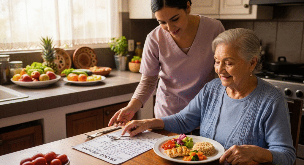 Palabra clave SEO sugerida: “Menús semanales balanceados para personas mayores” Justificación: - Se trata de una frase long tail de 5 palabras, lo que la hace clara, específica y fácil de posicionar en buscadores al responder directamente a necesidades de planificación nutricional en adultos mayores. - Está enfocada específicamente en la categoría Nutrición en la Tercera Edad, al ofrecer una solución práctica para quienes buscan organizar la alimentación diaria con objetivos de equilibrio nutricional. - Utiliza término completamente nuevos y no repetidos en ninguna de las palabras clave previamente listadas: “menús”, “semanales”, “balanceados”. - La estructura responde a una búsqueda real que harían cuidadores, familiares o adultos mayores autónomos: "¿qué menú semanal puede seguir una persona mayor?" o “menús saludables para adultos mayores”. - Inicia con una expresión funcional y habitual en contenidos de bienestar (“menús semanales…”), lo que favorece el clic en buscadores gracias a su orientación práctica. - Es una keyword general (sin ubicación geográfica), lo cual es correcto según la proporción vigente, ya que dentro de los últimos cinco títulos publicados ya existe una mención a “Puebla” y esta nueva keyword debe, por tanto, mantenerse sin referencia geográfica. Esta palabra clave es ideal para desarrollar contenido con ejemplos, recetas o planes alimenticios semanales que ayuden a mejorar la salud digestiva, controlar enfermedades crónicas y fortalecer la nutrición geriátrica.