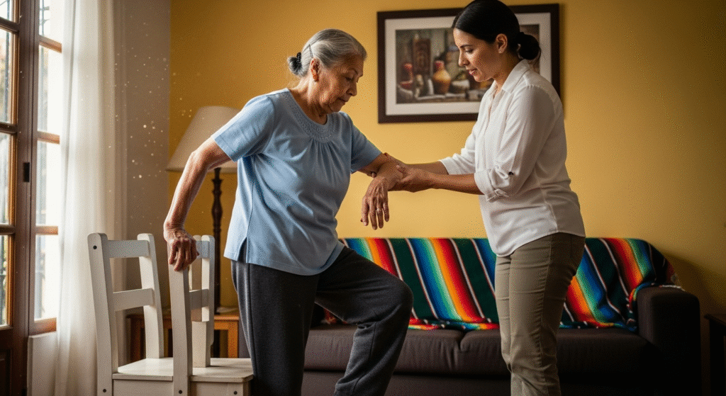 Palabra clave SEO sugerida: “Ejercicios de equilibrio para adultos mayores en casa” Justificación: - Es una frase long tail de 6 palabras, lo que la convierte en una keyword específica y clara, altamente optimizable en motores de búsqueda. - Alineada directamente con la categoría de Ejercicio y Movilidad, se enfoca en una necesidad crítica en personas mayores: el mantenimiento del equilibrio para prevenir caídas y promover la autonomía física. - Utiliza términos completamente nuevos y no repetidos en ninguna de las palabras clave anteriormente listadas, incluyendo: “equilibrio” y “en casa”. - Refleja una búsqueda real y frecuente por parte de adultos mayores, cuidadores o familiares interesados en implementar rutinas funcionales desde el hogar. - La incorporación del término “en casa” resalta un enfoque accesible y práctico, lo cual aumenta las probabilidades de clics (CTR) desde usuarios que buscan soluciones adaptadas a su entorno personal. - Estructurada en lenguaje natural y enfocado en la acción, responde directamente a cómo los usuarios formulan preguntas en buscadores: “¿qué ejercicios de equilibrio puede hacer un adulto mayor en casa?”. - Cumple con la regla de ubicación: no incluye “Puebla” ni otros nombres de ciudad, lo cual es correcto, ya que en los últimos cinco títulos ya se utilizó un término con “Puebla” y esta nueva keyword debe ser general. Esta palabra clave es ideal para desarrollar contenido visual, educativo y útil para mejorar la movilidad y fortalecer la confianza física en situaciones cotidianas, desde un enfoque preventivo y funcional.