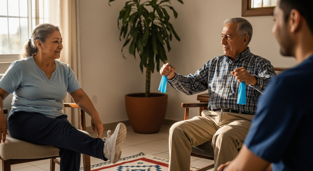 ejercicios suaves para adultos mayores en casa