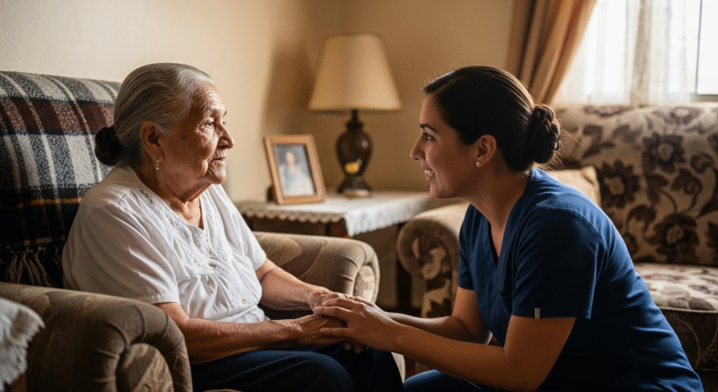 Atención compasiva para adultos mayores en casa