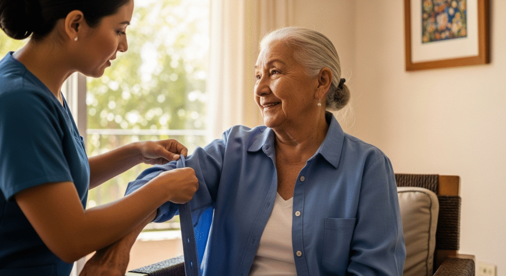 Palabra clave SEO sugerida: “Consejos para facilitar el vestido en adultos mayores” Justificación: - Long tail clara y específica: la keyword está compuesta por 6 palabras, lo que la convierte en una frase larga y bien enfocada a una necesidad común de la categoría Vida Cotidiana del Adulto Mayor. - Vocabulario nuevo: utiliza términos que no están presentes en ninguna de las palabras clave previamente listadas, como “facilitar”, “vestido”, y “consejos” (en esta estructura). - Relevante para búsquedas reales: muchas personas mayores, así como sus cuidadores, buscan ayuda respecto a cómo simplificar el proceso de vestirse, especialmente en presencia de dificultades motoras, artritis o disminución de la movilidad. - Estructura amigable: comienza con “consejos para…”, una fórmula habitual en búsquedas digitales cuando se busca orientación práctica. - Enfoque funcional y respetuoso: la frase se centra en apoyar la autonomía e independencia de la persona mayor en una actividad cotidiana, sin asumir incapacidad, lo que mejora su aplicación en contenidos que promuevan la dignidad y el cuidado personalizado. - Cumple con la regla de ubicación: se trata de una keyword genérica, sin mencionar “Puebla” u otra localidad, lo cual es correcto dado que ya existe una palabra clave con esa mención dentro de los últimos 5 títulos publicados. Esta palabra clave es ideal para desarrollar contenido práctico, visual e informativo sobre ayudas técnicas, ropa adaptada o rutinas suaves para promover una mayor autonomía en el vestido dentro de la vida diaria del adulto mayor.
