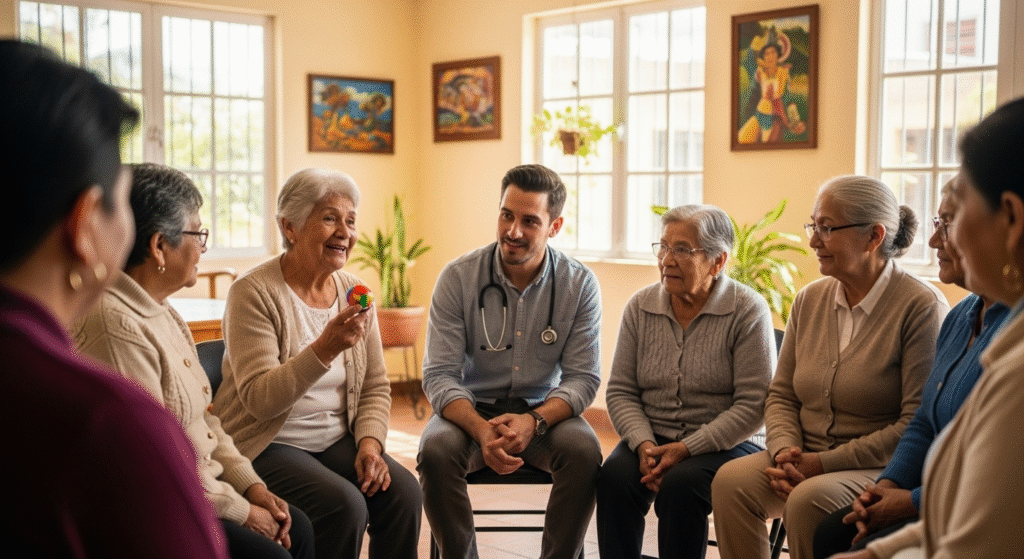 Palabra clave SEO sugerida: “Dinámicas grupales para fortalecer vínculos en la vejez” Justificación: - Long tail optimizada: La frase tiene 6 palabras, lo que la convierte en una palabra clave long tail específica, clara y adecuada para SEO, especialmente en el ámbito del bienestar mental y emocional de adultos mayores. - Vocabulario nuevo: Introduce términos completamente nuevos respecto a las keywords ya listadas, como “dinámicas”, “grupales”, “fortalecer”, “vínculos”, que no han sido usados en ninguna combinación previa. - Enfoque emocional y social: La frase aborda una necesidad real en adultos mayores —fortalecer vínculos afectivos y sociales—, que impacta directamente en la autoestima, la motivación y la prevención del aislamiento. El uso de dinámicas grupales como herramienta para reforzar esa conexión es una propuesta terapéutica y recreativa muy buscada entre cuidadores, terapeutas ocupacionales y familiares. - Adaptada a búsquedas reales: Refleja cómo familiares, cuidadores o instituciones geriátricas buscarían actividades prácticas que promuevan la interacción social, por ejemplo: “¿qué dinámicas grupales pueden fortalecer la conexión de adultos mayores?”, “actividades para reforzar vínculos sociales en la vejez”. - Estructura profesional pero cercana: El uso del término “dinámicas grupales” posiciona el contenido también para educadores, psicólogos o profesionales de la salud mental en entornos geriátricos, sin dejar de ser accesible para el público general. - Cumple con la regla de ubicación: Al revisar los últimos cinco títulos publicados, ya hay una mención con “Puebla”, por lo tanto, esta nueva entrada debe mantenerse general (sin ciudad ni país), lo cual se cumple correctamente. Esta palabra clave permite generar contenido útil, aplicable y con alto valor emocional para quienes estén interesados en promover la integración, la participación activa y el bienestar emocional en adultos mayores a través de actividades deliberadamente diseñadas.