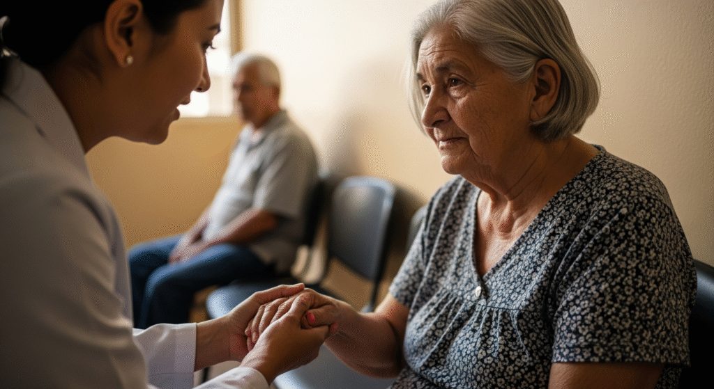 Apoyo emocional para adultos mayores terminales