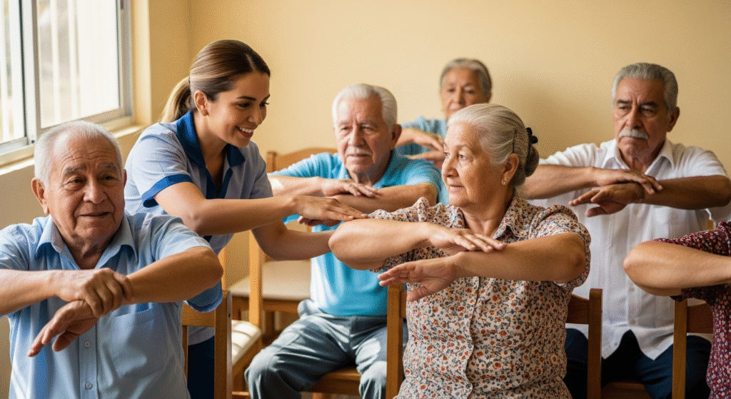 rutina de ejercicios suaves para adultos mayores