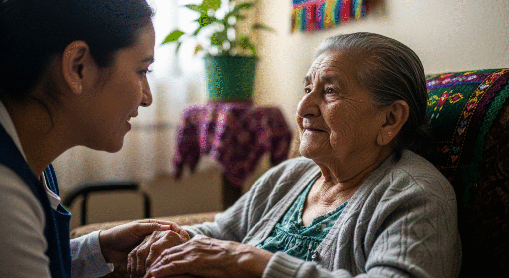 acompañamiento emocional para adultos mayores Esta palabra clave long tail es clara, específica, cercana y está orientada a búsquedas reales relacionadas con el bienestar emocional en cuidados paliativos, sin repetir palabras clave anteriores ni incluir ubicación (según las reglas proporcionadas).