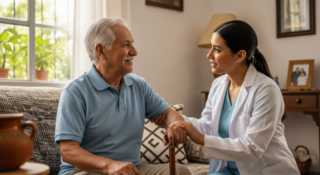 Cuidado y prevención de caídas en adultos mayores